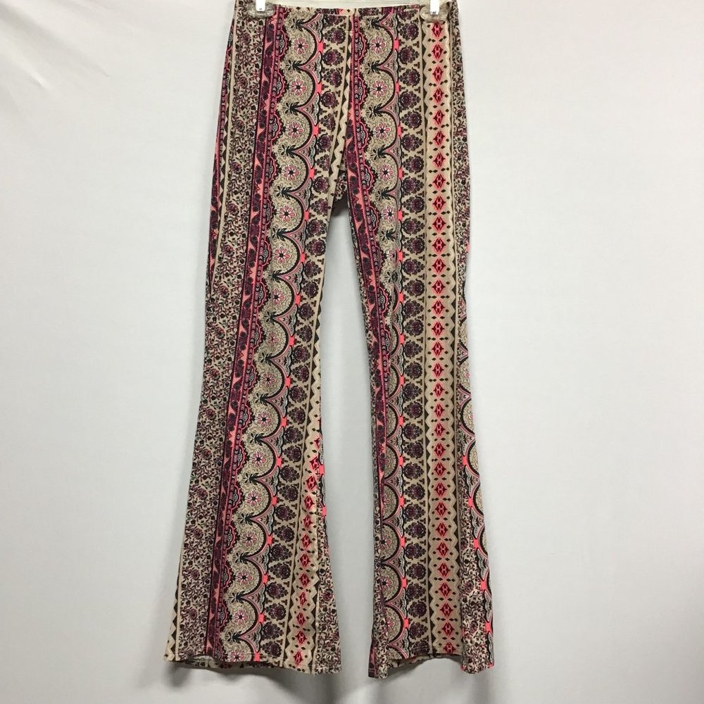Boho Print, Stretch Flare Pants